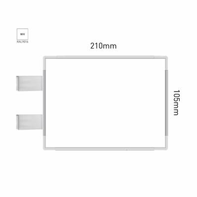 Signalétique Drapeau RAL9016 210x105mm , Avec Feuille de protection PS