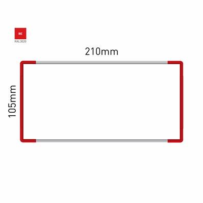 Signalétique Murale RAL3020 105x210mm , Avec Feuille de protection PS