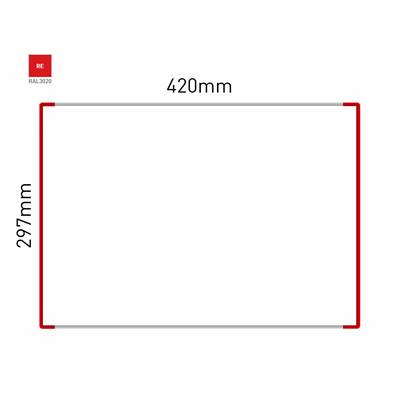 Signalétique Murale RAL3020 297x420mm , Avec Panneau Aluminium