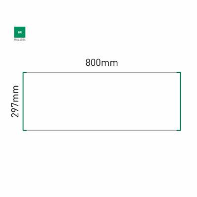 Signalétique Murale RAL6024 297x800mm , Avec Feuille de protection PS