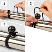 TENDEUR NOIR AVEC BOULE BUNGEEBALL 5x150mm