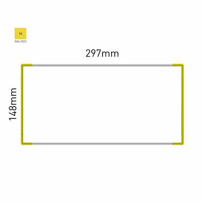 Signalétique Murale RAL1023 148x297mm , Avec Panneau Aluminium