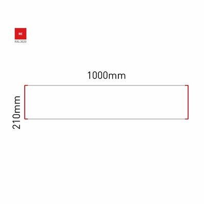 Signalétique Murale RAL3020 210x1000mm , Avec Panneau Aluminium