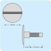 RALLONGE 2MM POUR VIS RELIEUR COULEUR  LAITON