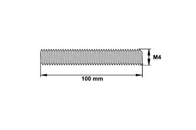 DAMFIX TIGE FILETEE INOX 304 M4x100MM