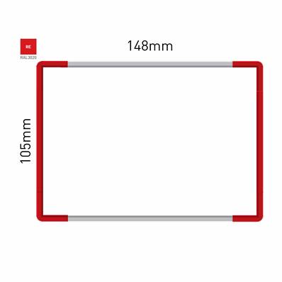 Signalétique Murale RAL3020 105x148mm , Avec Feuille de protection PS