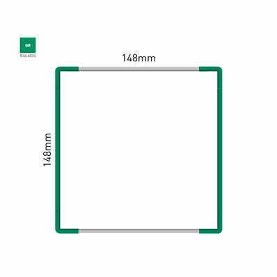 Signalétique Murale RAL6024 148x148mm , Avec Feuille de protection PS