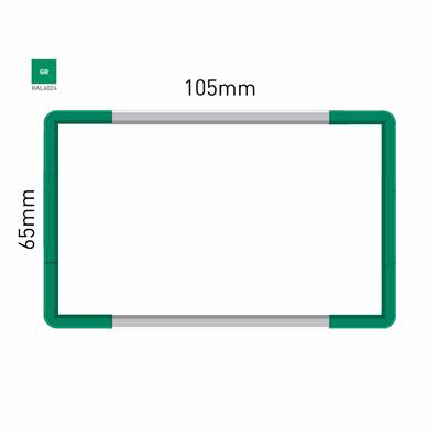 Signalétique Murale RAL6024 65x105mm , Avec Feuille de protection PS