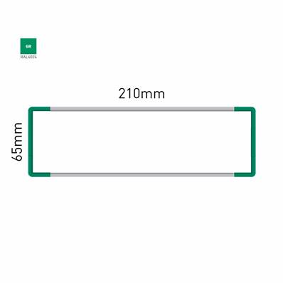 Signalétique Murale RAL6024 65x210mm , Avec Feuille de protection PS