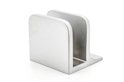 SUPPORT DE PLAQUE 30x27MM FINITION CHROME MAT AVEC TRAVERSE