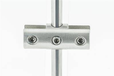 PINCE DOUBLE EN INOX SYSTEME ROD VERTICAL