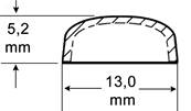 CACHE VIS PLASTIQUE Ø13MM CREAM BRILLANT