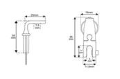 Kit de suspension de câble en acier avec clip et pince
