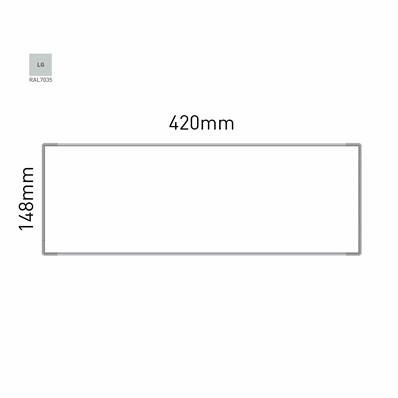 Signalétique Murale RAL7035 148x420mm , Avec Panneau Aluminium