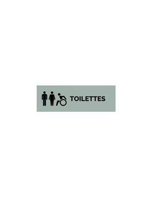 Plaque gravée  TOILETTES PMR