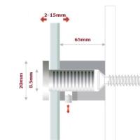 ENTRETOISES QUATTROFIX INOX 304 Ø20x65mm AVEC VERROUILLAGE