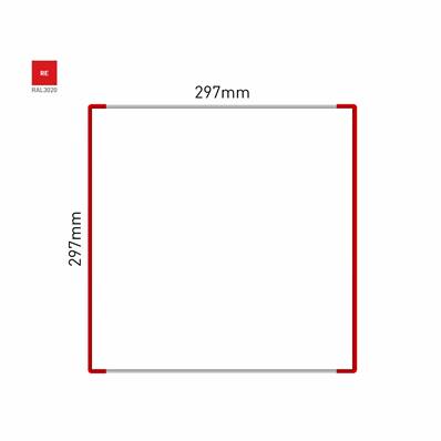 Signalétique Murale RAL3020 297x297mm , Avec Feuille de protection PS