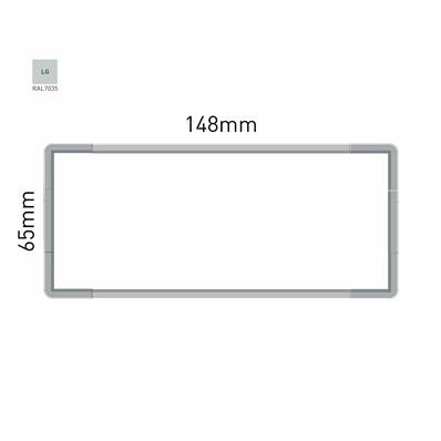 Signalétique Murale RAL7035 65x148mm , Avec Feuille de protection PS