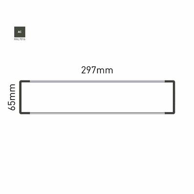 Signalétique Murale RAL7016 65x297mm , Avec Panneau Aluminium