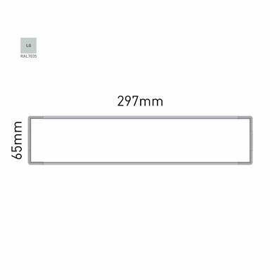 Signalétique Murale RAL7035 65x297mm , Avec Feuille de protection PS