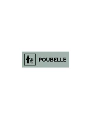 Plaque gravée  POUBELLE