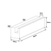 PROFILE ALUMINIUM DRAPEAU SIGNCLAMP L80mm