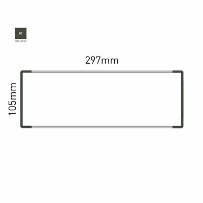 Signalétique Murale RAL7016 105x297mm , Avec Panneau Aluminium