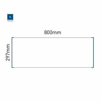 Signalétique Murale RAL5005 297x800mm , Avec Panneau Aluminium