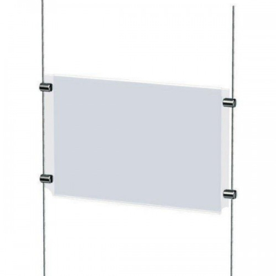 PORTE AFFICHE A5 HORIZONTAL EN PLEXIGLASS 2MM