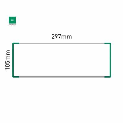 Signalétique Murale RAL6024 105x297mm , Avec Feuille de protection PS