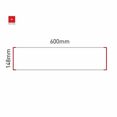 Signalétique Murale RAL3020 148x600mm , Avec Feuille de protection PS