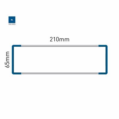 Signalétique Murale RAL5005 65x210mm , Avec Feuille de protection PS