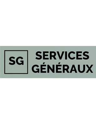 Plaque gravée  SERVICE GENERAUX