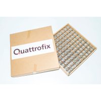 BOITE DE 100 ENTRETOISES QUATTROFIX INOX 304 Ø15x15mm AVEC VERROUILLAGE