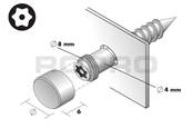  Quickfix Vis Inox Ø4mm x L50mm avec empreinte inviolable torx