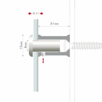 ENTRETOISES FISSO MIDI LAITON Ø15x21mm