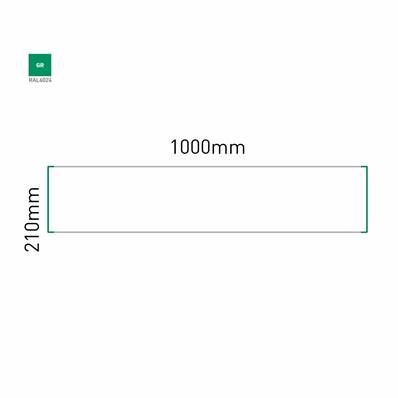 Signalétique Murale RAL6024 210x1000mm , Avec Panneau Aluminium