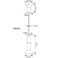 KIT COMPLET TENDEUR FIXE SOL/PLAFOND EN INOX AVEC 4ML DE CABLE