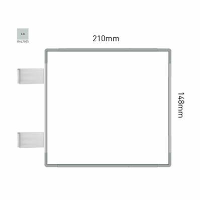 Signalétique Drapeau RAL7035 210x148mm , Avec Panneau Aluminium