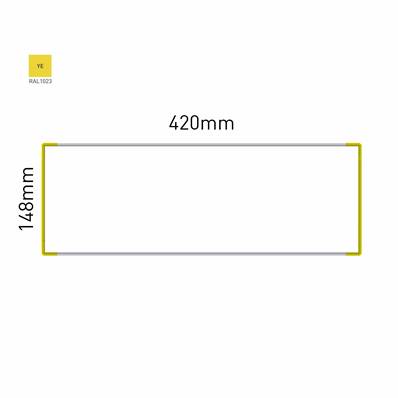 Signalétique Murale RAL1023 148x420mm , Avec Feuille de protection PS