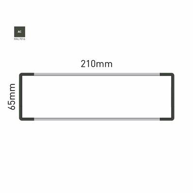 Signalétique Murale RAL7016 65x210mm , Avec Feuille de protection PS