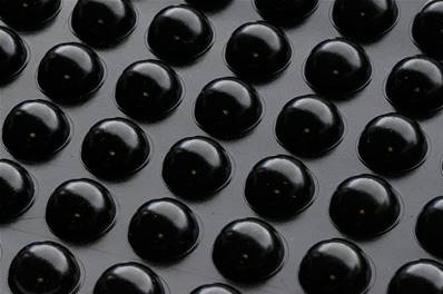 90 Bumpers anti-chocs 19 mm sphérique hauteur 9.5 mm noir