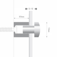 ENTRETOISES FISSO MIX ALUMINIUM ANODISÉ LAITON Ø13x20mm