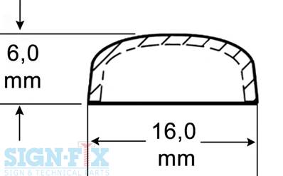 CACHE VIS PLASTIQUE Ø16MM CRYSTAL MAT