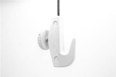 CROCHET DE SUSPENSION BLANC POUR CIMAISE CLIPRAIL