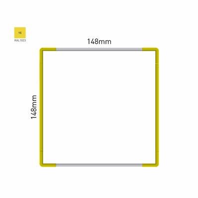 Signalétique Murale RAL1023 148x148mm , Avec Feuille de protection PS