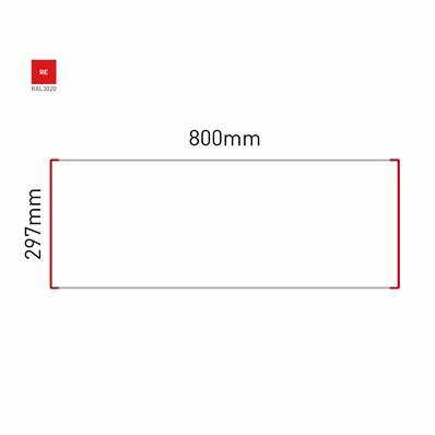 Signalétique Murale RAL3020 297x800mm , Avec Panneau Aluminium