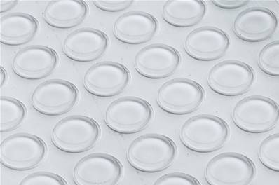 350 Bumpers anti-chocs 10 mm ronds hauteur 2.6 mm extra transparent