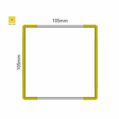 Signalétique Murale RAL1023 105x105mm , Avec Feuille de protection PS