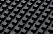 242 Bumper anti-chocs 12,6 x 12,6 mm carré 5,7 mm haut noir